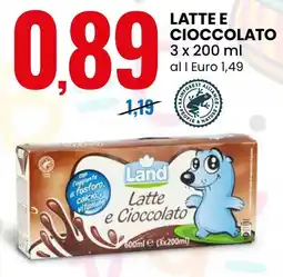Eurospin Land Latte e Cioccolato offerta