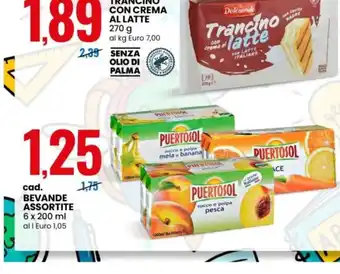 Eurospin Trancino con crema al latte Dolciando offerta