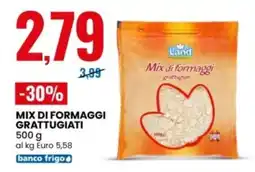 Eurospin Land Mix di formaggi grattugiati offerta
