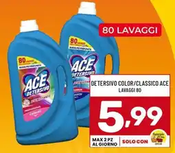 Il Centesimo Detersivo color/classico Ace offerta