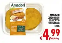 Deco Supermercati Amadori Cordon Bleu Prosciutto e Formaggio offerta