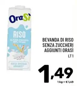 Il Centesimo Bevanda di riso senza zuccheri aggiunti Orasì offerta