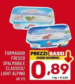 Il Centesimo Formaggio fresco spalmabile classico/light alpino offerta