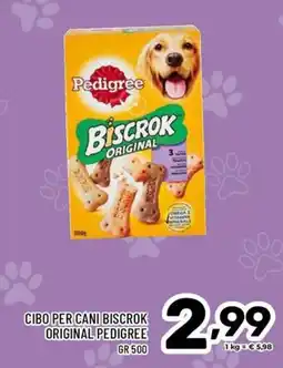 Il Centesimo Cibo per cani Biscrok Original Pedigree offerta