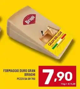 Il Centesimo Formaggio duro Gran Biraghi offerta