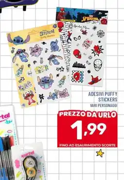 Il Centesimo Adesivi puffy stickers vari personaggi offerta