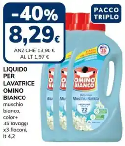 Basko Liquido per lavatrice Omino Bianco muschio bianco, color+ offerta