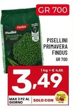 Il Centesimo Pisellini primavera Findus offerta