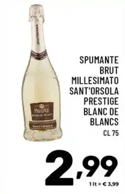 Il Centesimo Spumante brut millesimato sant'orsola prestige blanc de blancs offerta