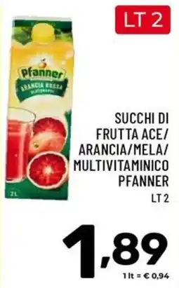 Il Centesimo Succhi di frutta Ace/Arancia/Mela/Multivitaminico Pfanner offerta