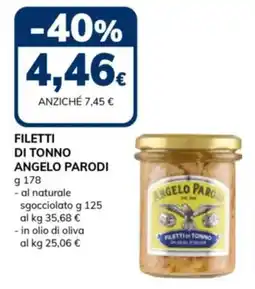 Basko Filetti di tonno Angelo Parodi offerta