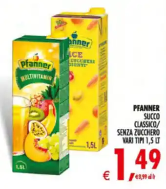 Pfanner succo classico senza zucchero
