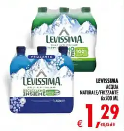 Deco Supermercati Levissima acqua naturale/frizzante offerta