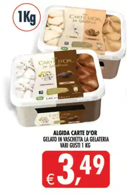 Deco Supermercati Algida Carte d'Or gelato in vaschetta la gelateria offerta