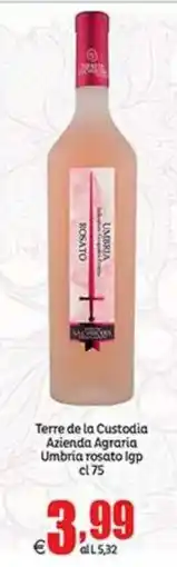 Elite Terre de la Custodia Azienda Agraria Umbria rosato Igp offerta