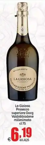 Elite La Gioiosa Prosecco superiore Docg Valdobbiadene millesimato offerta