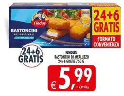 Deco Supermercati Findus bastoncini di merluzzo offerta