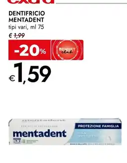 Bennet Dentifricio Mentadent offerta