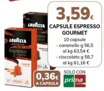 Basko Capsule espresso gourmet Lavazza offerta