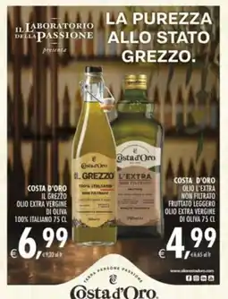 Deco Supermercati Costa d'Oro il Grezzo olio extra vergine di oliva offerta