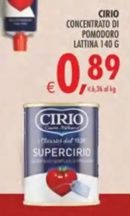 Deco Supermercati Cirio concentrato di pomodoro offerta