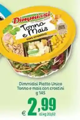 Elite Dimmiusi Tonno e Mais con crostini offerta