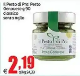 Elite Il Pesto di Pra' Pesto Genovese classico senza aglio offerta