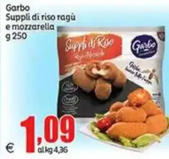 Garbo Suppli di riso ragù e mozzarella