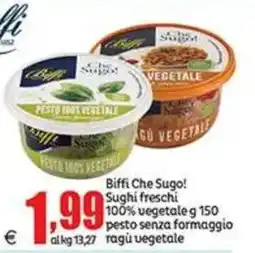 Elite Biffi Che Sugo! Sughì freschi 100% vegetale pesto senza formaggio ragù vegetale offerta