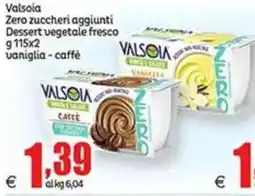 Elite Valsolia Dessert vegetale fresco vaniglia - caffè offerta