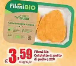 Elite Fileni Bio Cotolette di petto di pollo offerta