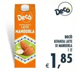 Deco Supermercati Decò bevanda latte di mandorla offerta