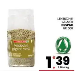 Despar Sicilia Lenticchie giganti verdi Despar offerta