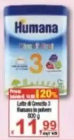 CTS Supermercati Humana Latte di Cereale 3 offerta