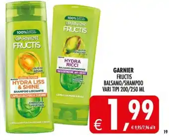 Garnier Fructis balsamo/shampoo vari tipi