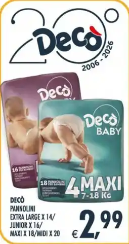 Deco Supermercati Decò pannolini offerta