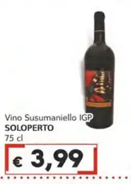 Italy Cash Vino Susumaniello IGP Soloperto offerta