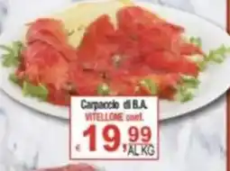 CTS Supermercati Carpaccio di B.A. Vitellone offerta