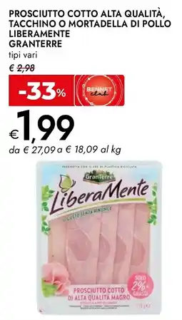 Bennet Prosciutto cotto alta qualità GranTerre offerta
