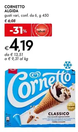 Bennet Cornetto Algida Classico offerta