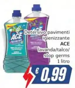 Italy Cash Detersivo pavimenti igienizzante ACE lavanda/talco/stop germs offerta