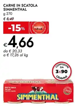 Bennet Carne in scatola Simmenthal offerta