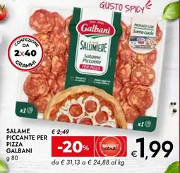 Bennet Salame piccante per pizza Galbani offerta