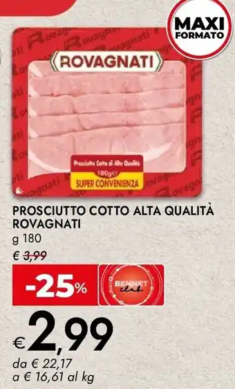 Prosciutto cotto alta qualità Rovagnati