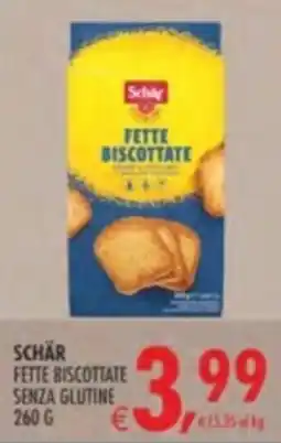 Deco Supermercati Schär Fette Biscottate Senza Glutine offerta