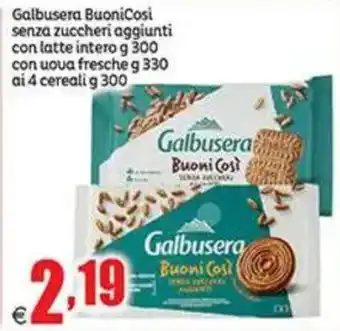 Galbusera Buoni Così senza zuccheri aggiunti