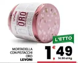 Despar Sicilia Mortadella con pistacchi oro Levoni offerta