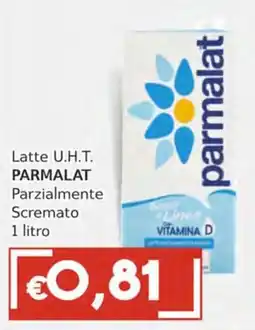 Italy Cash Latte U.H.T. Parmalat Parzialmente Scremato offerta