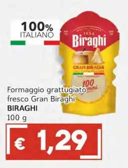 Italy Cash Formaggio grattugiato fresco Gran Biraghi Biraghi offerta