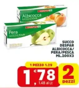 Despar Sicilia Succo Despar albicocca/pera/pesca offerta